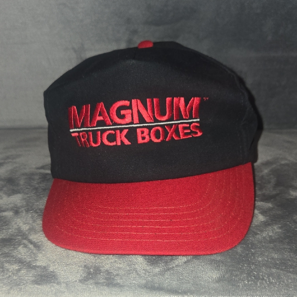 Vintage Hat Magnum Red and Black Logo Cap